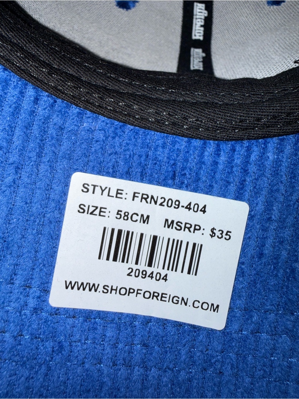 Foreign Embroidered Blue Cap - Picture 4 of 4